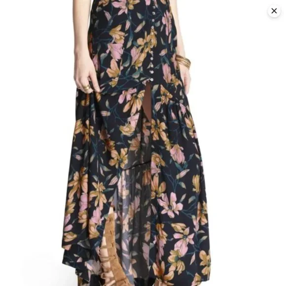 Free People Smooth Sailing Maxi Skirt Size 8 - Picture 3 of 3